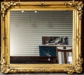 VICTORIAN GILT GESSO MIRROR, F