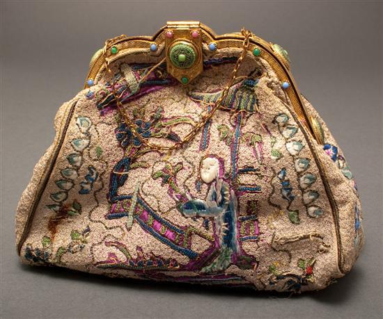 Victorian gilt metal, cabochon