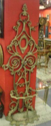 Victorian Gilt Metal Hall Tree.