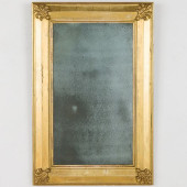 VICTORIAN GILTWOOD MIRROR, 19T