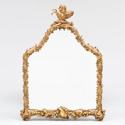 VICTORIAN GILTWOOD MIRROR WITH A