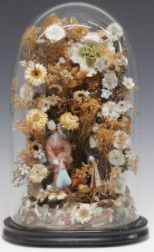 VICTORIAN GLASS CLOCHE GARNITU