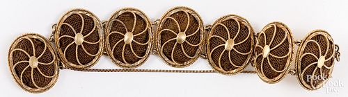 VICTORIAN GOLD AND HAIRWORK