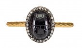 VICTORIAN GOLD, CARVED GARNET