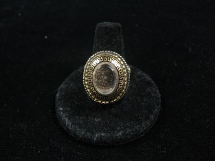 Victorian gold fill mourning ring