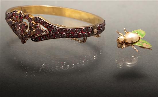 Victorian gold-filled and garnet