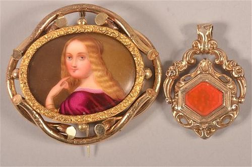 VICTORIAN GOLD FILLED BROOCH PIN