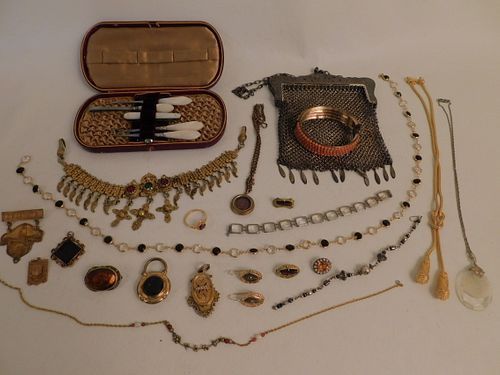 VICTORIAN GOLD FILLED JEWELRYLot of