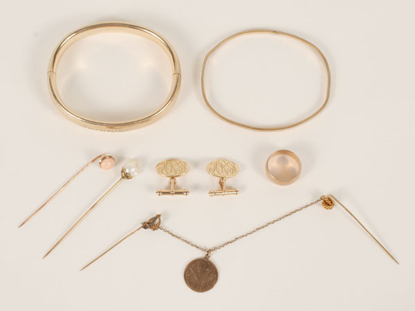 Victorian gold jewelry 7pc.