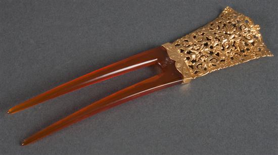 Victorian gold-plated and celluloid