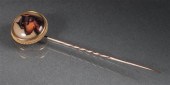 Victorian gold stick bearing a