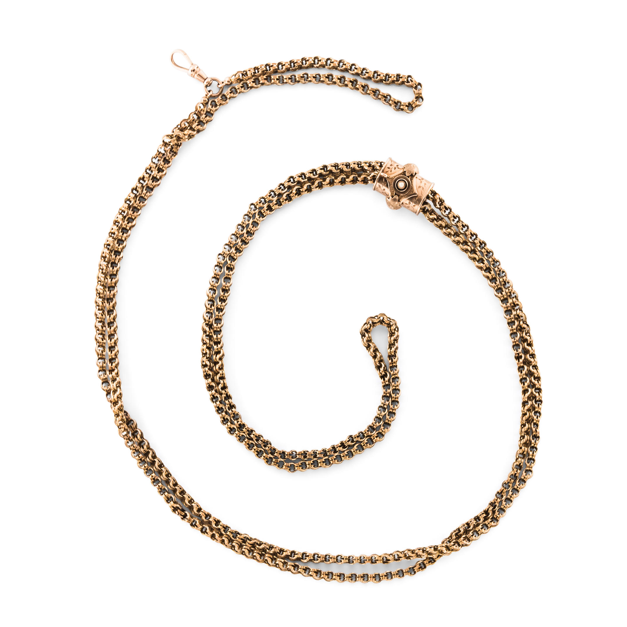 VICTORIAN GOLD WATCH CHAIN unmarked