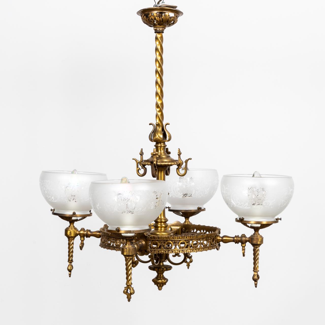 VICTORIAN GOTHIC REVIVAL FOUR-LIGHT