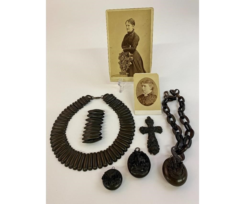 Victorian gutta percha mourning