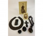 Victorian gutta percha mournin
