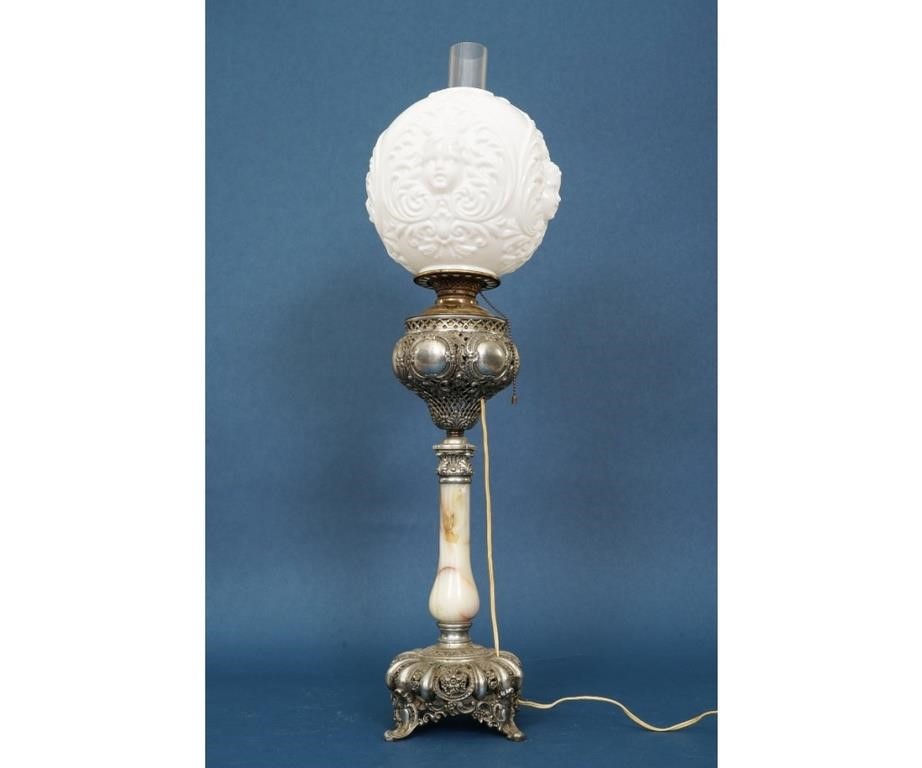 Victorian GWTW lamp, metal with