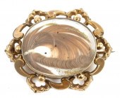 VICTORIAN HAIR MOURNING BROOCH