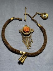 VICTORIAN HAIR NECKLACE WITH C