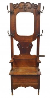 VICTORIAN HALL RACK WITH LIFT