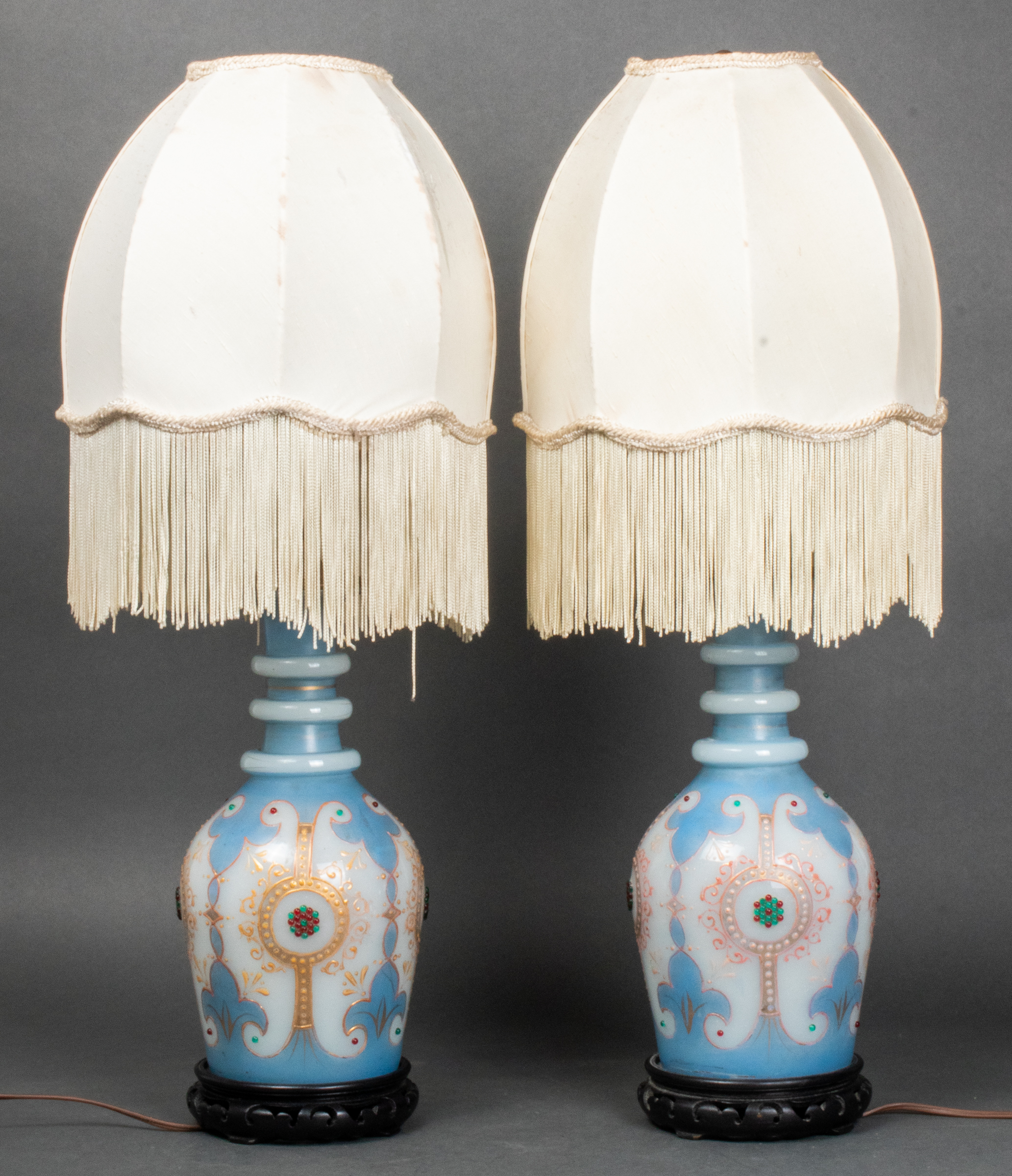 VICTORIAN HAND PAINTED GLASS