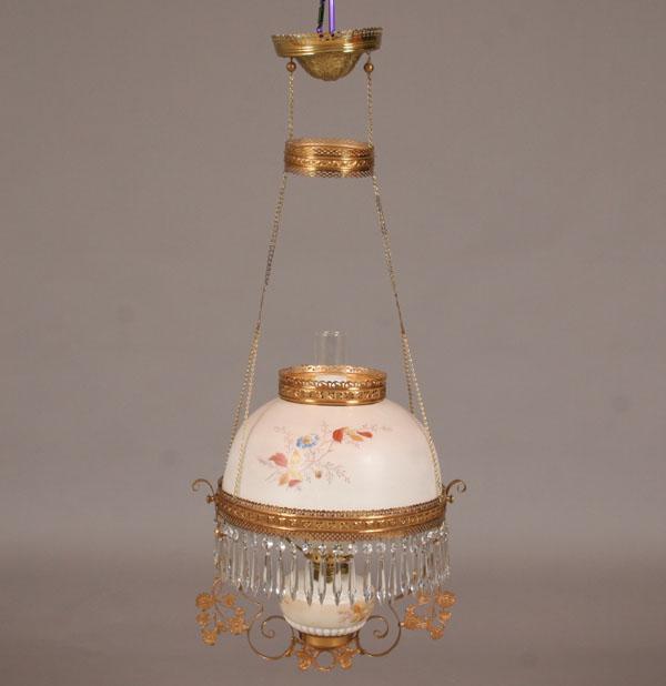 Victorian hanging lamp; transfer