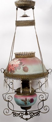 Victorian Hanging Oil Lamp Ame