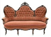 VICTORIAN HIGH BACK UPHOLSTERE