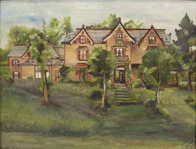 VICTORIAN HOUSE PORTRAIT PAINTING