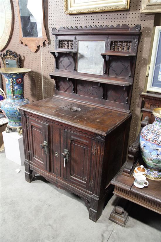 VICTORIAN ICE BOX. Walnut having
