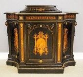VICTORIAN INLAID CREDENZAA 19t