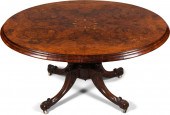VICTORIAN INLAID FIGURED WALNU