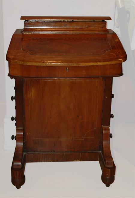 Victorian Inlaid Mahogany Davenport