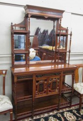 VICTORIAN INLAID MAHOGANY ETAG