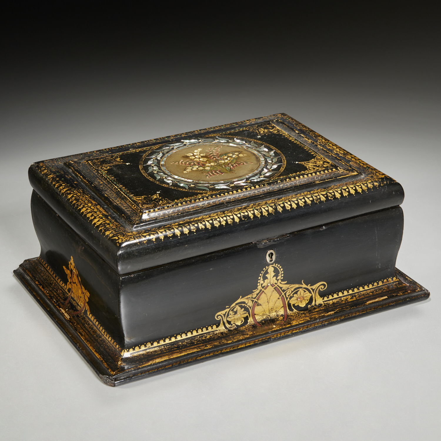 VICTORIAN INLAID PAPIER MACHE