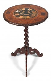 VICTORIAN INLAID ROSEWOOD AND