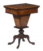 VICTORIAN INLAID SEWING STAND/