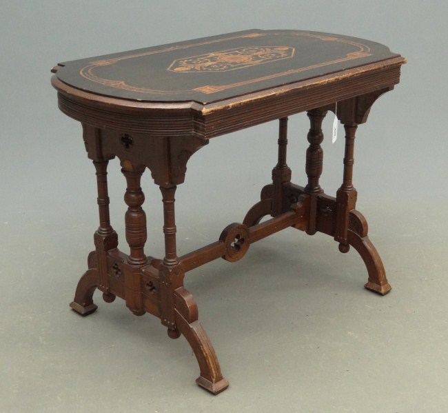 Victorian inlaid turtle top