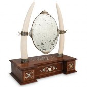 VICTORIAN INLAID WOOD W/ BONE