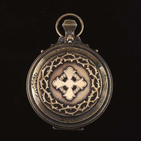 VICTORIAN IRISH SILVER PYX 1 ¾"D