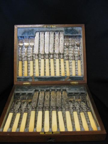Victorian Ivory & Silverplate