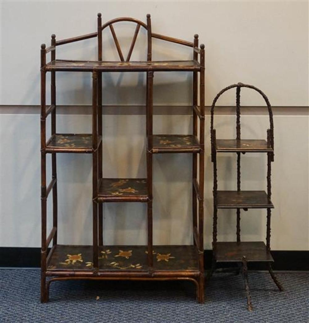 VICTORIAN JAPANNED BAMBOO ÉTAGèRE
