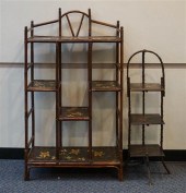 VICTORIAN JAPANNED BAMBOO ÉTAG