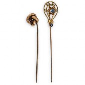 VICTORIAN JEWELED BROOCH PINSD