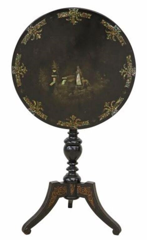 VICTORIAN LACQUER & MOTHER OF PEARL