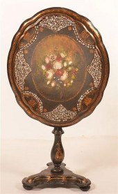 VICTORIAN LACQUERED & INLAID T