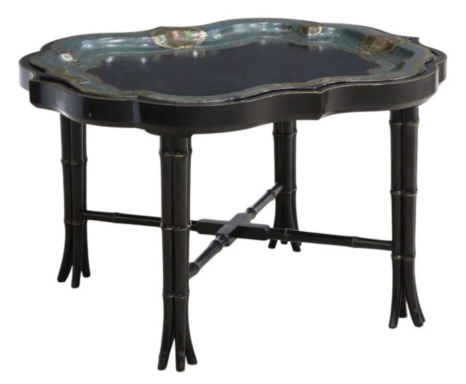 VICTORIAN LACQUERED PAPIER-MACHE