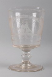VICTORIAN LARGE ETCHED GLASS G