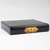 VICTORIAN LEATHER COVERED MAHO