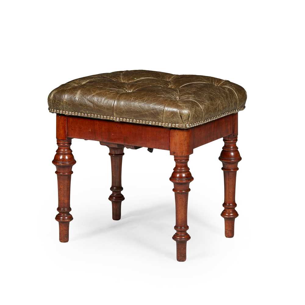 VICTORIAN LEATHER MAHOGANY PIANO