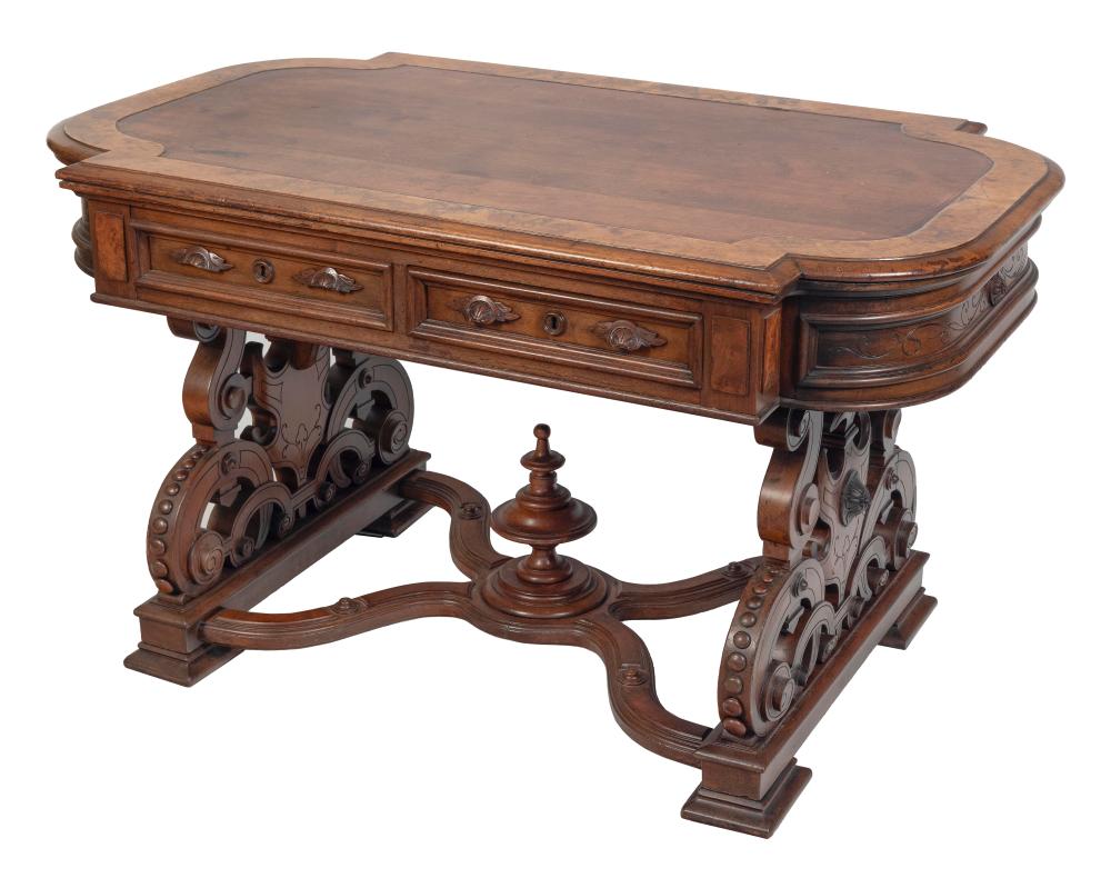 VICTORIAN LIBRARY TABLE CIRCA